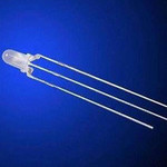 3mm Ronde Led Diffuus Bi-Color Blauw/Groen Common Anode