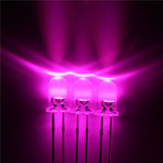 5mm Round Led Clear Pink Flash (Flash)