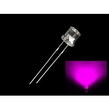 3mm Flat Top Led Helder Roze