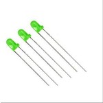 3mm Round Led Colored Diffused Green