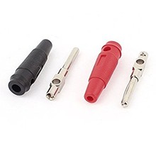 4mm Bananen Plug male zwart of rood