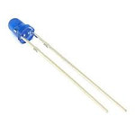 5mm Ronde Led Diffuus knipper (flash) Blauw