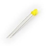 5mm Ronde Led knipper (flash) Diffuus Geel