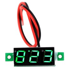 0.28inch 3.5-30V Two Wire DC Voltmeter Green