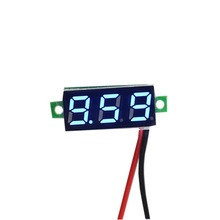 0.28inch 3.5-30V Two Wire DC Voltmeter Blue