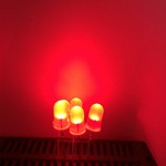 5mm Round Led White Diffused Red