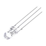 Optosupply 5mm Round LED Clear Bi-color Common Anode Red/Cold White