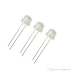 5mm Straw Hat Led White Diffused Green