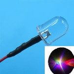 10mm Pre Wired Led Clear RGB Flash Fast