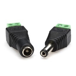 DC Power plug male en Female 2.1 x 5.5mm