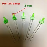 2mm Led Flat Top Colored Diffused Green