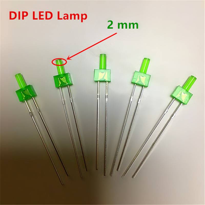 2mm Led Flat Top Colored Diffused Green