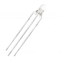 3mm Bi-Color Led Helder Groen/Wit Common Anode