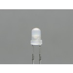 3mm Round Led White Diffused Red