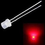 5mm Flat Top Led White Diffused Red