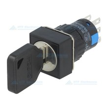 ONPOW Key switch 3 positions DPDT OFF-ON-ON