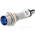 NINIGI LED Indicator Blue 12V, with metal holder and integrated resistor