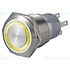 16mm Pressure Switch with Ring Light Yellow Self-reset Momentary