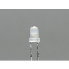 5mm Round Duoled White Diffused Red / Blue