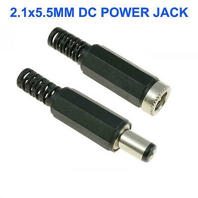 DC Power plug  Male en Female 2,1x5,5mm