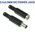 DC Power plug  Male en Female 2,5x5,5mm