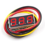 Mini Voltmeter red 3 wires 0-100V 0.28 inch