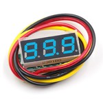 Mini Voltmeter Blauw 3draden 0-100V 0,28 inch