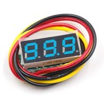 Mini Voltmeter Blue 3 wires 0-100V 0.28 inch