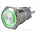 16mm Pressure Switch Latching with Ring Lighting Green