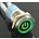 16mm Pressure Switch Self-reset Momentary Illuminated logo ring light Green