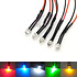 4,8mm Pre Wired Straw Hat Led Rood