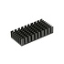 Aluminium koellichaam (heatsink) Zwart 50 x 25 x 10mm