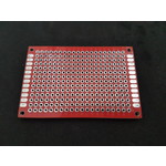 PCB Experimenteer print Dubbelzijdig 6x8cm Rood