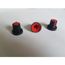Potentiometer knob Red D-Shaft 6mm