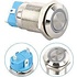 12mm Pressure Switch Latching with Ring Lighting Green 12 to 24V