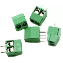 KF301 Print connector met schroefbevestiging 2voudig Lichtgroen