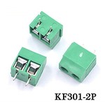 KF301 Print connector met schroefbevestiging 2voudig Lichtgroen