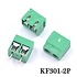 KF301 Print connector with screw fixing 2-way Light green