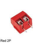KF301 Print connector met schroefbevestiging 2voudig Rood