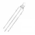 3mm LED Round Clear Bi-Color Common Anode Red/Warm White