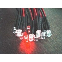 3mm Pre Wired Led Clear Red Flash (flash) 24V