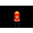 3mm Round LED Clear Orange Candlelight