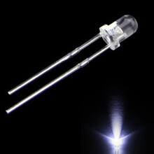 3mm Round LED Clear Cold White Candlelight