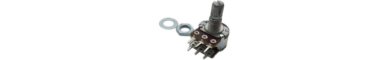 Potentiometer Logarithmic Stereo Round Shaft