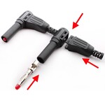 4mm Bananen Plug Male Haaks  Zwart