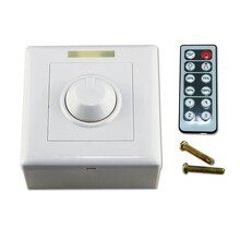 DC12-24V LED Surface-Mounted Dimmer with Rotary Knob and IR Remote Control