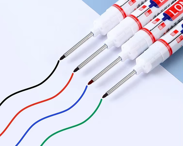 Long Nib Marker met een lange stift van 22mm Wit