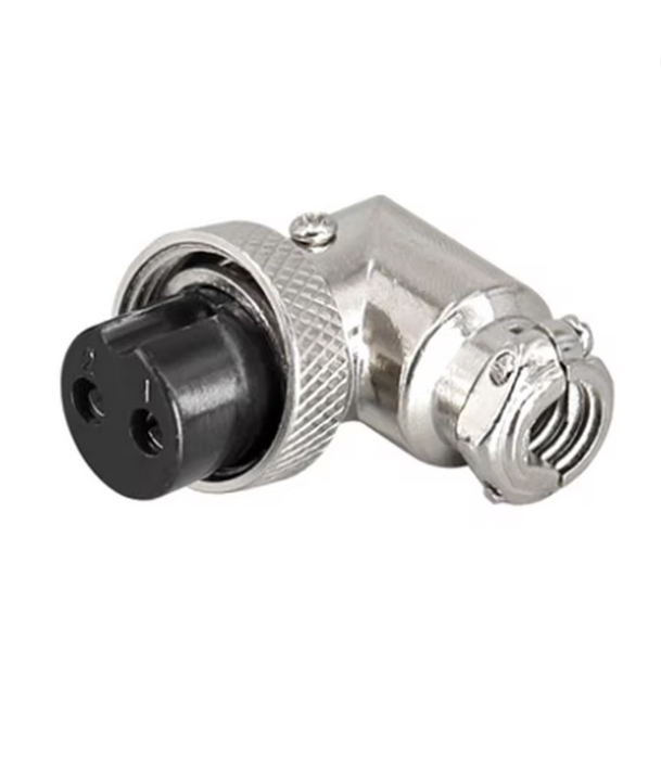 GX16-2 Connector Female 90 Degrees