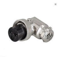 GX16-3 Connector Female 90 Degrees
