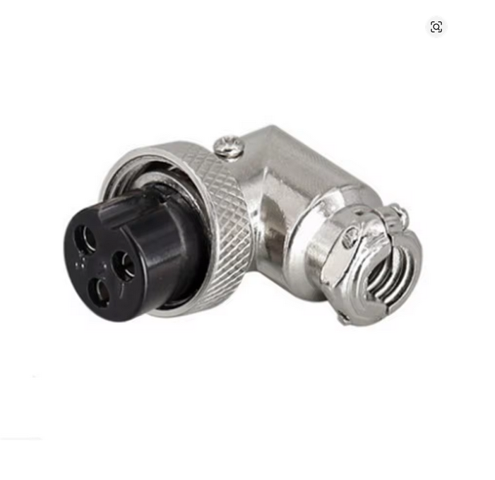 GX16-3 Connector Female 90 Degrees